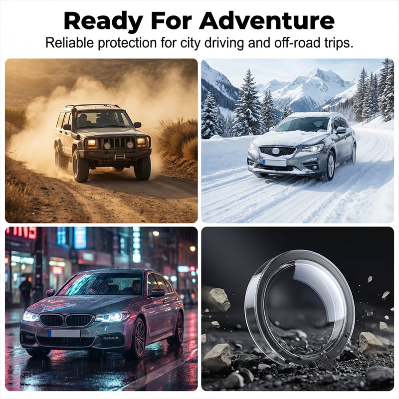 Arenzza car camera lens protector installed on a vehicle, providing durable protection for car accessories and security cameras.