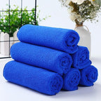 Arenzza microfiber car cleaning cloth, soft and gentle on vehicles, shown folded with a smooth, plush fabric surface.