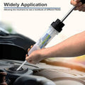 Arenzza 500cc manual oil extractor pump for car fuel and oil extraction, automotive repair tool with clear tubing and pump handle.