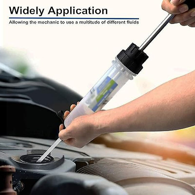Arenzza 500cc manual oil extractor pump for car fuel and oil extraction, automotive repair tool with clear tubing and pump handle.