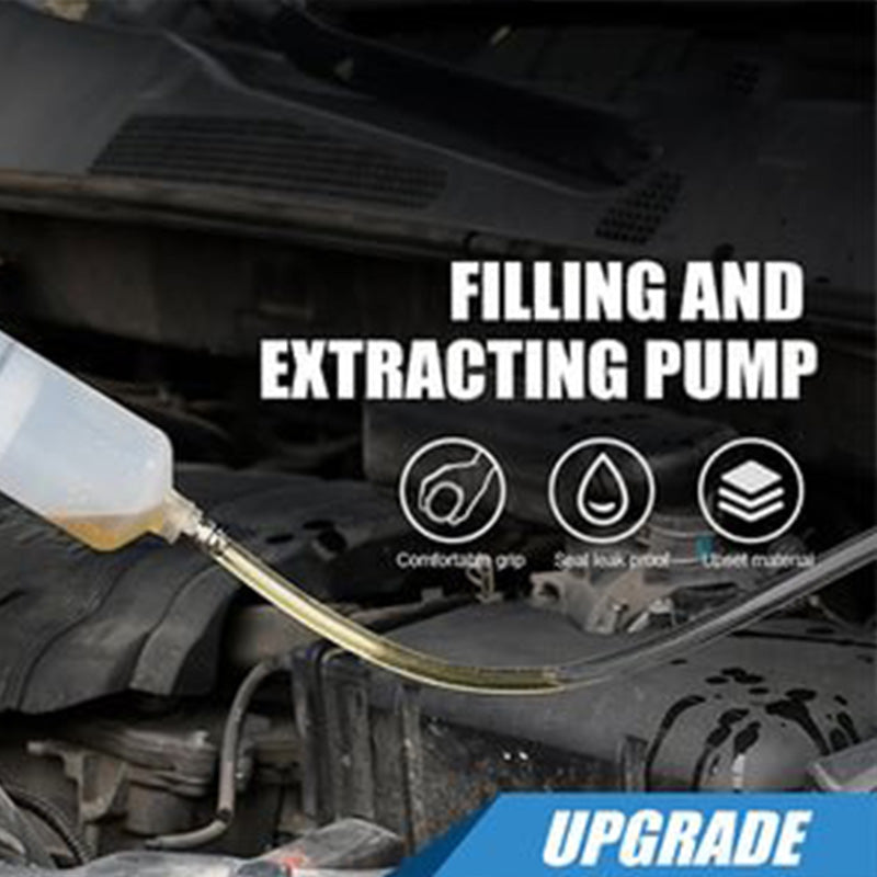 Arenzza 500cc manual oil fluid extractor pump for automotive fuel and oil removal, car repair tool with a clear plastic container