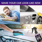 Arenzza 3-in-1 high protection quick car coating spray applied on a car's surface for shine and protection.