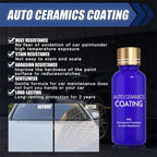 Arenzza Micro-Molecule Crystal Coating Restoration Care Agent for car accessories, showing the bottle and application surface.