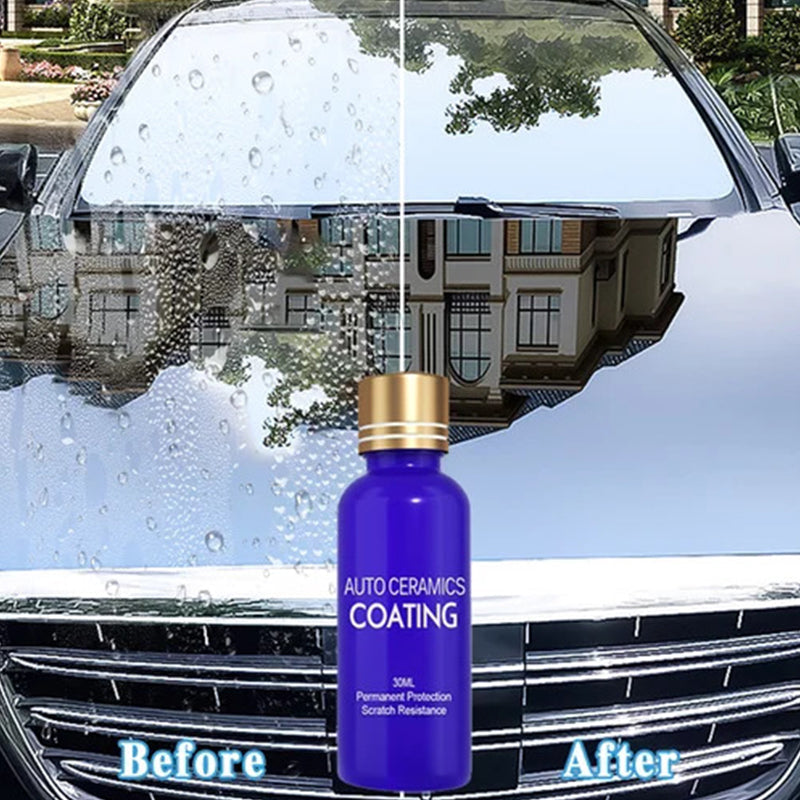 Arenzza Micro-Molecule Crystal Coating Restoration Care Agent for car accessories, shown in a clear container with a sleek design.
