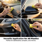 Arenzza car plastic parts crystal coating restorer in a bottle, designed for restoring and protecting car plastic accessories.