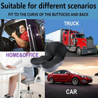 Arenzza non-slip memory foam seat cushion with breathable mesh cover, designed for car, office, and wheelchair comfort.