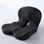 Arenzza non-slip memory foam seat cushion with breathable mesh for car, office, or wheelchair, designed for sciatica relief.