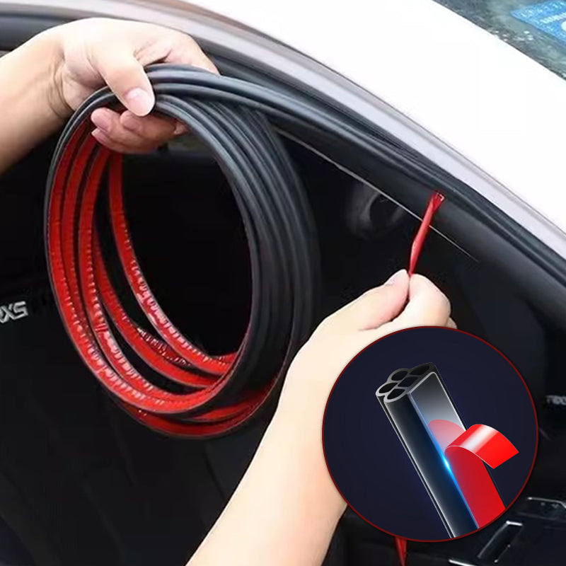 Arenzza car noise reduction dust-proof rubber seal strip installed on a vehicle door edge for noise and dust protection.