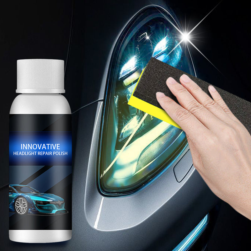 Arenzza 2025 Car Headlight Repair Fluid in a clear bottle, designed for vehicle headlight restoration and maintenance.