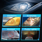 Arenzza 2025 car headlight repair fluid bottle for restoring and improving car headlight clarity and brightness.
