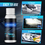 Arenzza car headlight repair fluid bottle for headlight restoration, shown with a clear label and nozzle tip for easy application.