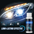 Arenzza 2025 car headlight repair fluid in a clear bottle, designed for car accessories to restore and improve headlight clarity.