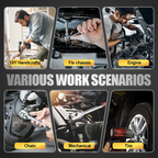 Arenzza CR-V Steel socket set for mechanics with various socket sizes arranged on a workbench, ideal for car maintenance.