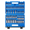 Arenzza CR-V steel socket set for mechanics, featuring various sizes of car wrench sockets on a white background.