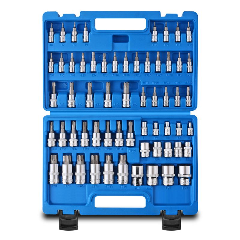 Arenzza CR-V steel socket set for mechanics, featuring various sizes of car wrench sockets on a white background.