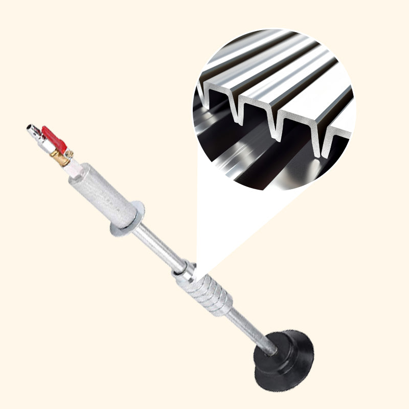 Arenzza Dent Repair Magic suction cup tool for auto body dent removal, shown with black handle and suction cup on a car surface.