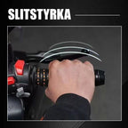 Arenzza non-slip soft silicone grip tape for motorcycle handlebars, showing textured black tape with red accents.