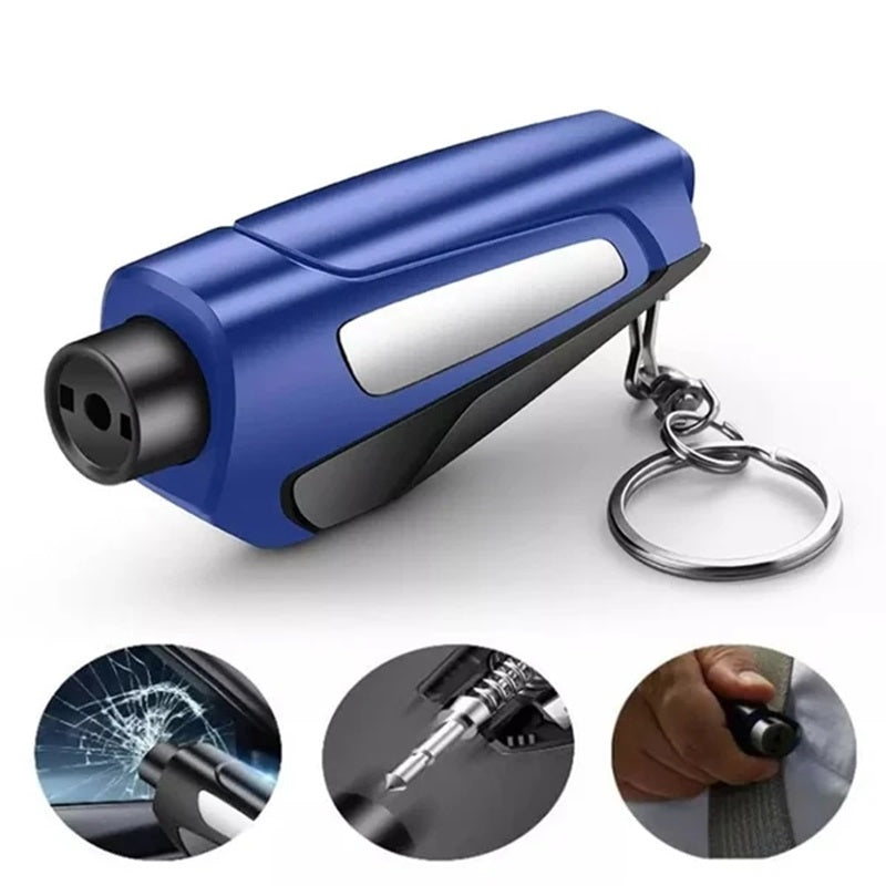 Arenzza 2-in-1 emergency car window breaker and seatbelt cutter tool with black handle and metal blade for safety.