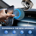 Arenzza 360° rotating vacuum magnetic phone holder for cars, with secure mount and adjustable swivel for smartphones.