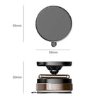 Arenzza 360° rotating vacuum magnetic phone holder for cars, securely attaching to dashboards with a magnetic mount.