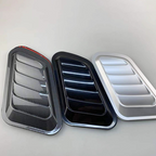 Arenzza universal car hood vent decoration accessory installed on a vehicle, enhancing the car's sporty and stylish appearance.