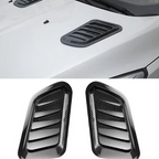 Arenzza universal car hood vent decoration installed on a vehicle, showcasing sleek design as a stylish car accessory.