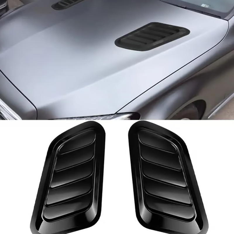 Arenzza universal car hood vent decoration accessory installed on a vehicle's hood, enhancing style and airflow.