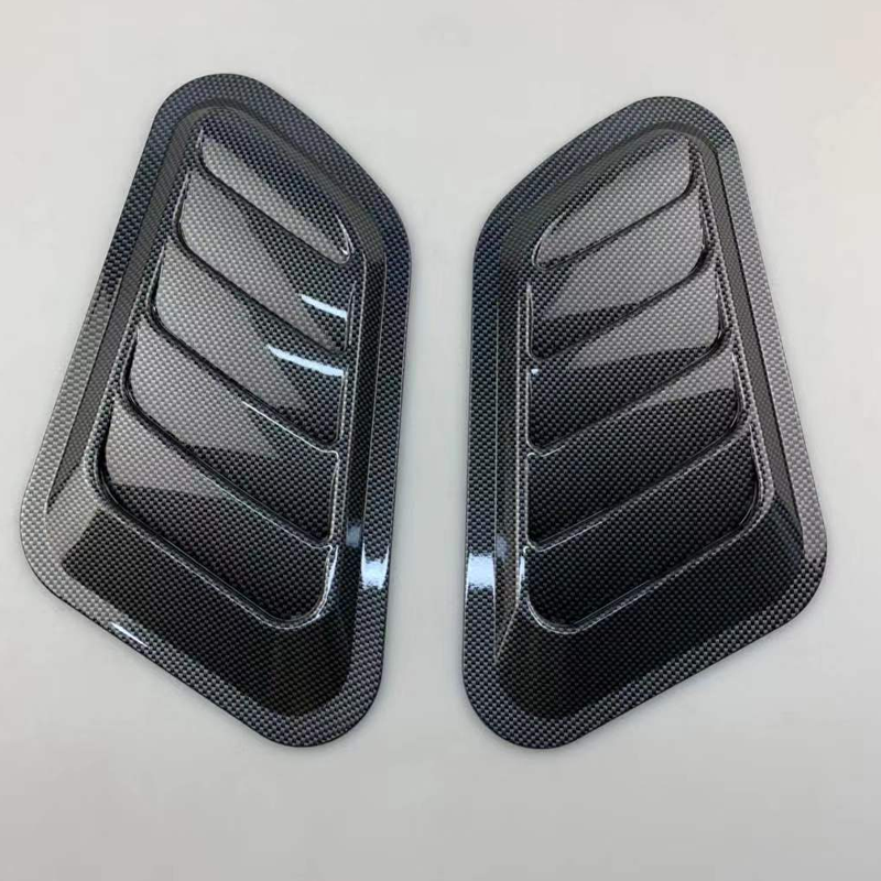 Arenzza universal car hood vent decoration accessory with sleek design, mounted on a vehicle's hood for a stylish look.