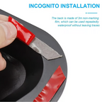 Arenzza universal car hood vent decoration accessory installed on a vehicle's hood, enhancing the car's sporty appearance.