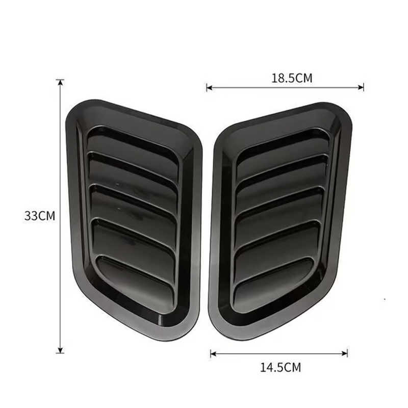 Arenzza universal car hood vent decoration accessory installed on a vehicle's hood, enhancing style and airflow.
