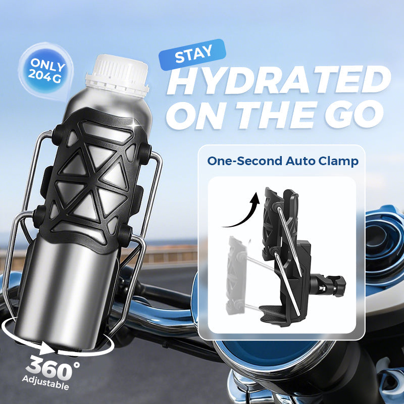Arenzza adaptive cycling bottle holder for cars, designed to securely hold water bottles during drives, showcasing its adjustable fit.
