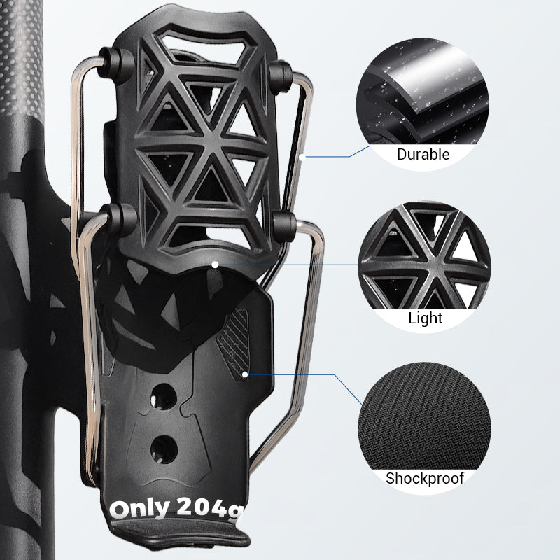 Arenzza adaptive cycling bottle holder for cars, mounted on vehicle interior, designed to securely hold bottles during travel.