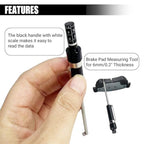 Arenzza brake pad thickness gauge for cars, featuring a durable, easy-to-read design for precise brake measurement.