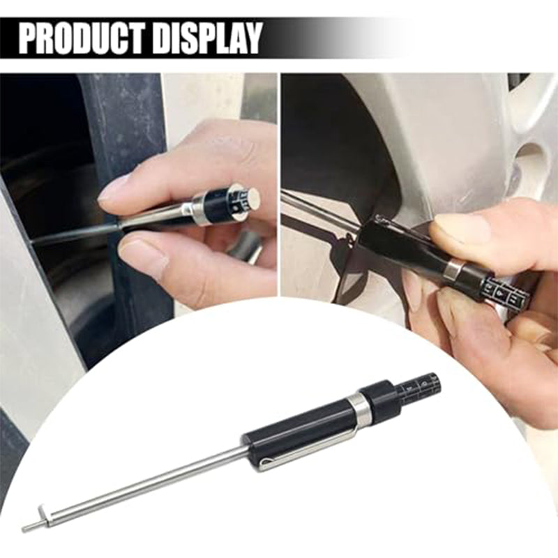 Arenzza brake pad thickness gauge for car accessories, featuring a durable, easy-to-read metal measurement tool.