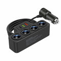 Arenzza 7-in-1 cigarette lighter adapter for cars, with multiple ports and USB charging options for vehicle accessories.