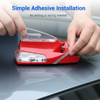 Arenzza car shark fin wind decorative light installed on vehicle roof, adding a stylish touch to car accessories.