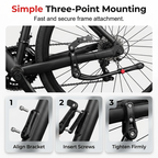 Arenzza universal adjustable aluminum alloy bicycle side stand mounted on a bike, showcasing its lightweight and sturdy design.