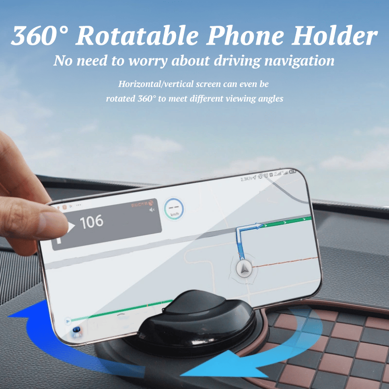 Arenzza multifunction car anti-slip mat designed to hold items securely in a vehicle, shown on a car dashboard or console.