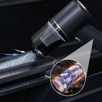 Arenzza cordless portable vacuum cleaner designed for car interior cleaning, compact and handheld with a sleek black design.
