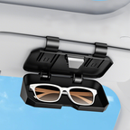 Arenzza car sunglasses storage box with compartments for organizing sunglasses and small accessories in a vehicle interior.