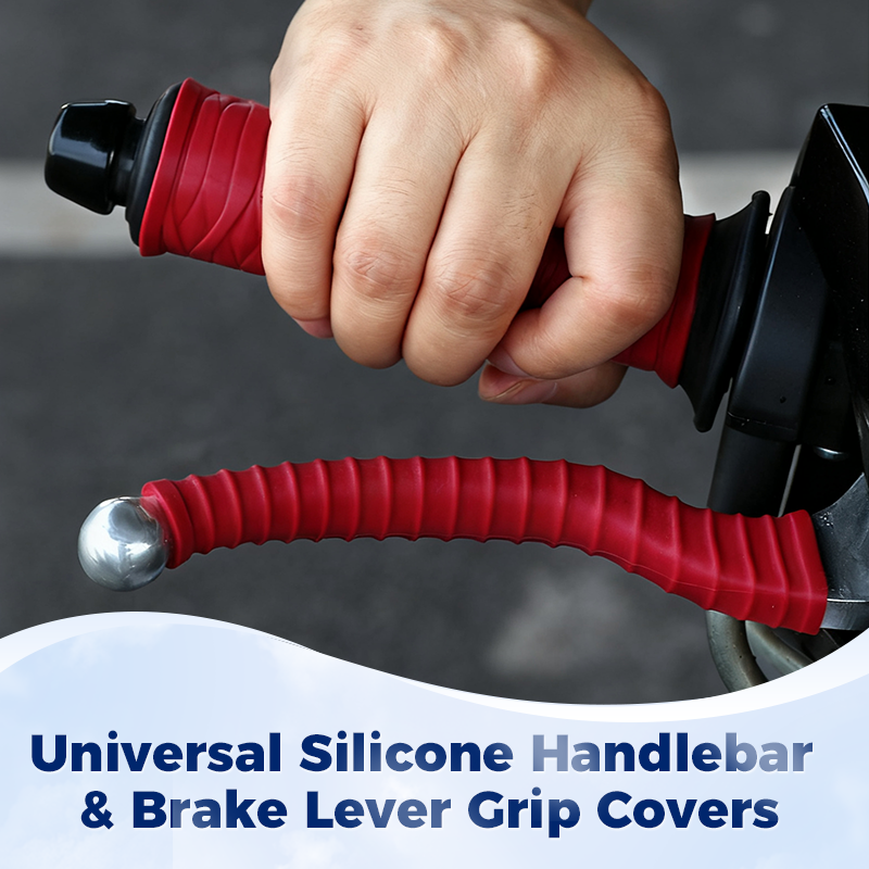 Arenzza universal silicone handlebar and brake lever grip covers for car accessories, shown in black with textured surface.