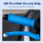 Arenzza universal silicone handlebar and brake lever grip covers for car accessories, showing black flexible grips on a vehicle's steering components.