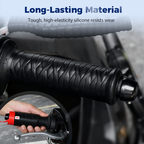Arenzza universal silicone handlebar and brake lever grip covers for car accessories, shown in black with textured surface.