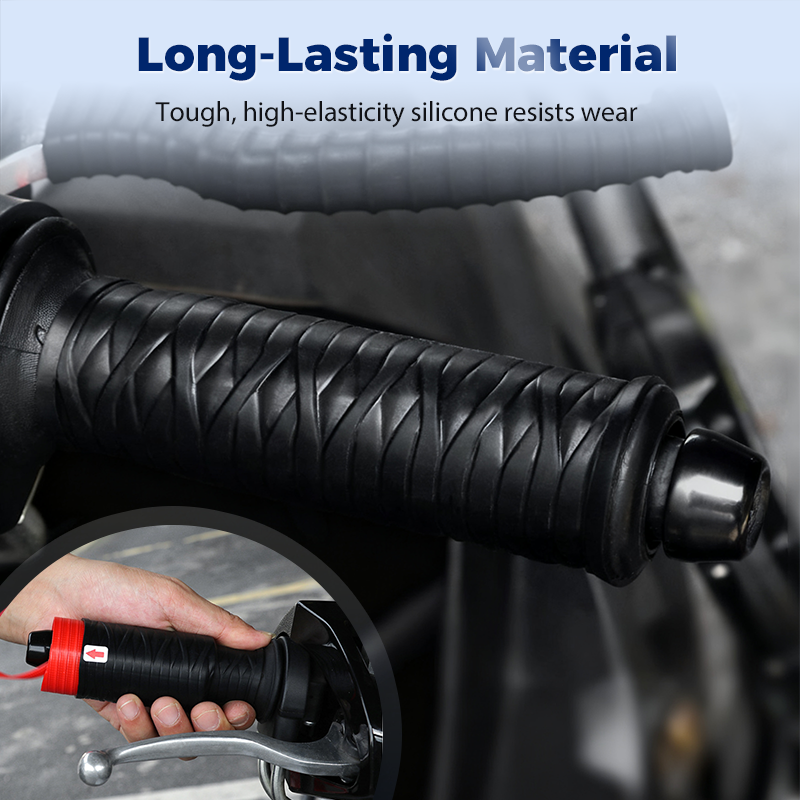 Arenzza universal silicone handlebar and brake lever grip covers for car accessories, shown in black with textured surface.