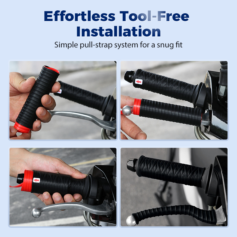 Arenzza universal silicone handlebar and brake lever grip covers for car accessories, shown in black with textured surface.