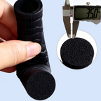 Arenzza universal silicone handlebar and brake lever grip covers for car accessories, showing black flexible grips on a vehicle handlebar.