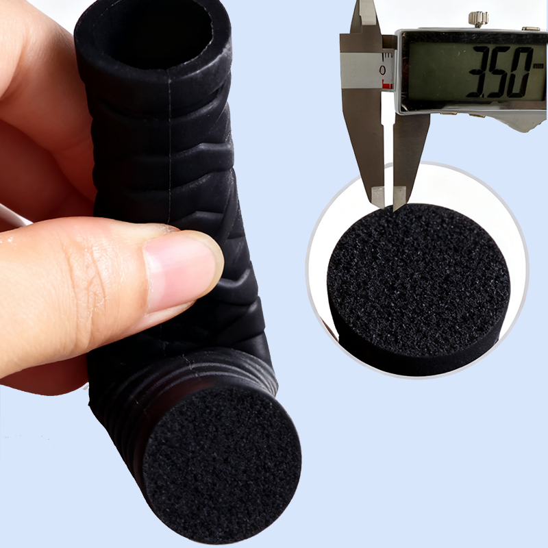 Arenzza universal silicone handlebar and brake lever grip covers for car accessories, showing black flexible grips on a vehicle handlebar.