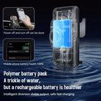 Arenzza 2-in-1 car phone holder and wireless charger attached to a car dashboard, holding a smartphone with rotating feature visible