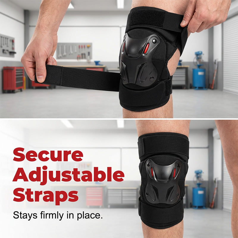 Arenzza Motorcycle Knee and Elbow Protector Set with padded armor for car accessories safety gear, shown on a white background.