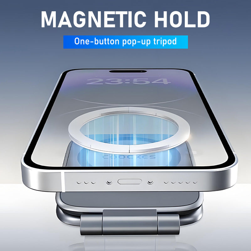 Arenzza magnetic strong-hold phone mount for cars, showing the mount with a smartphone attached securely in a vehicle interior.